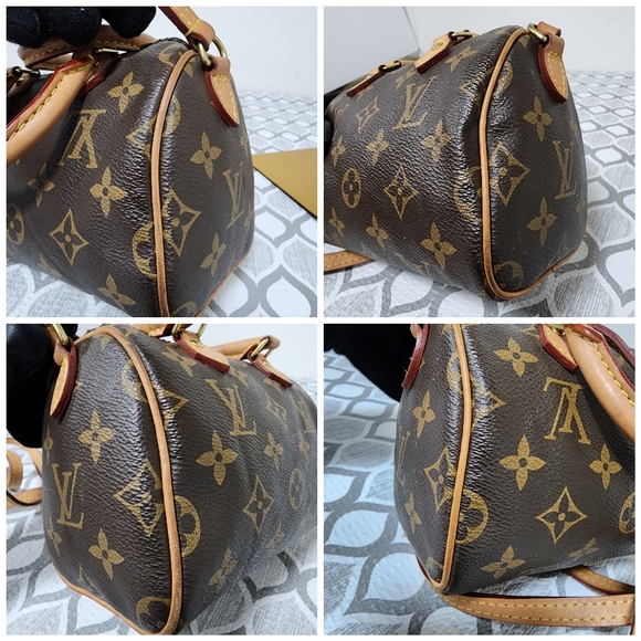 LOUIS VUITTON Monogram Canvas Mini Nano Speedy Bag Brown - Picture 12 of 15